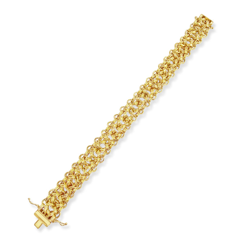 Chunky Intertwined Link Bracelet 14k Yellow Gold