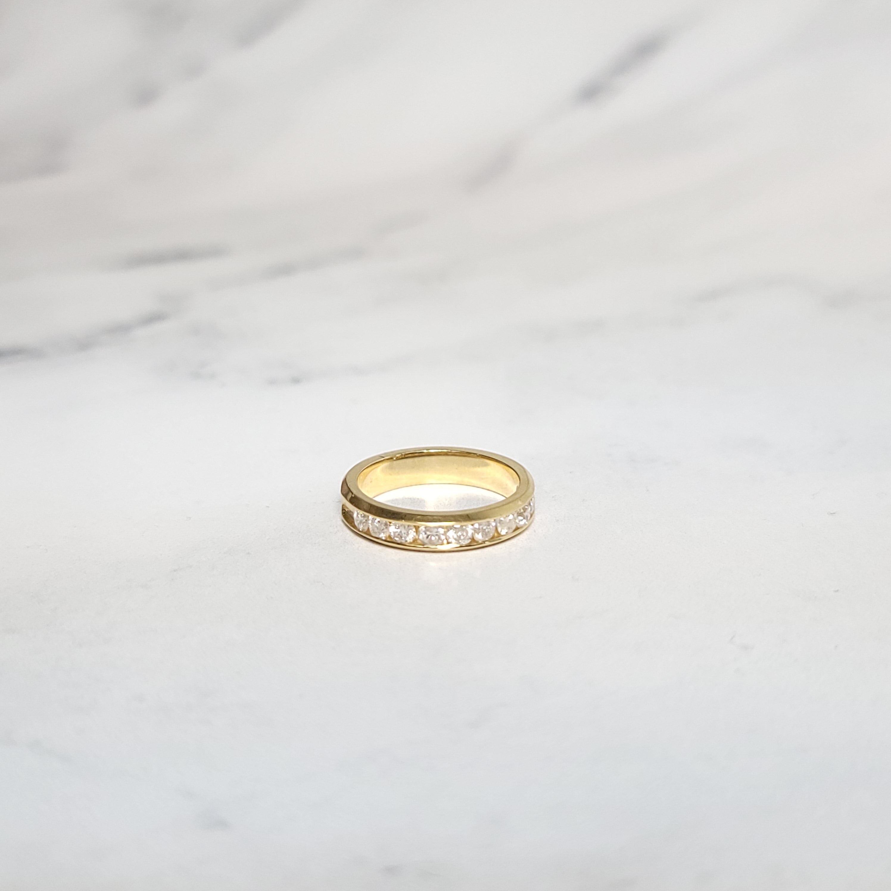 One Carat 4MM Diamond Wedding Band