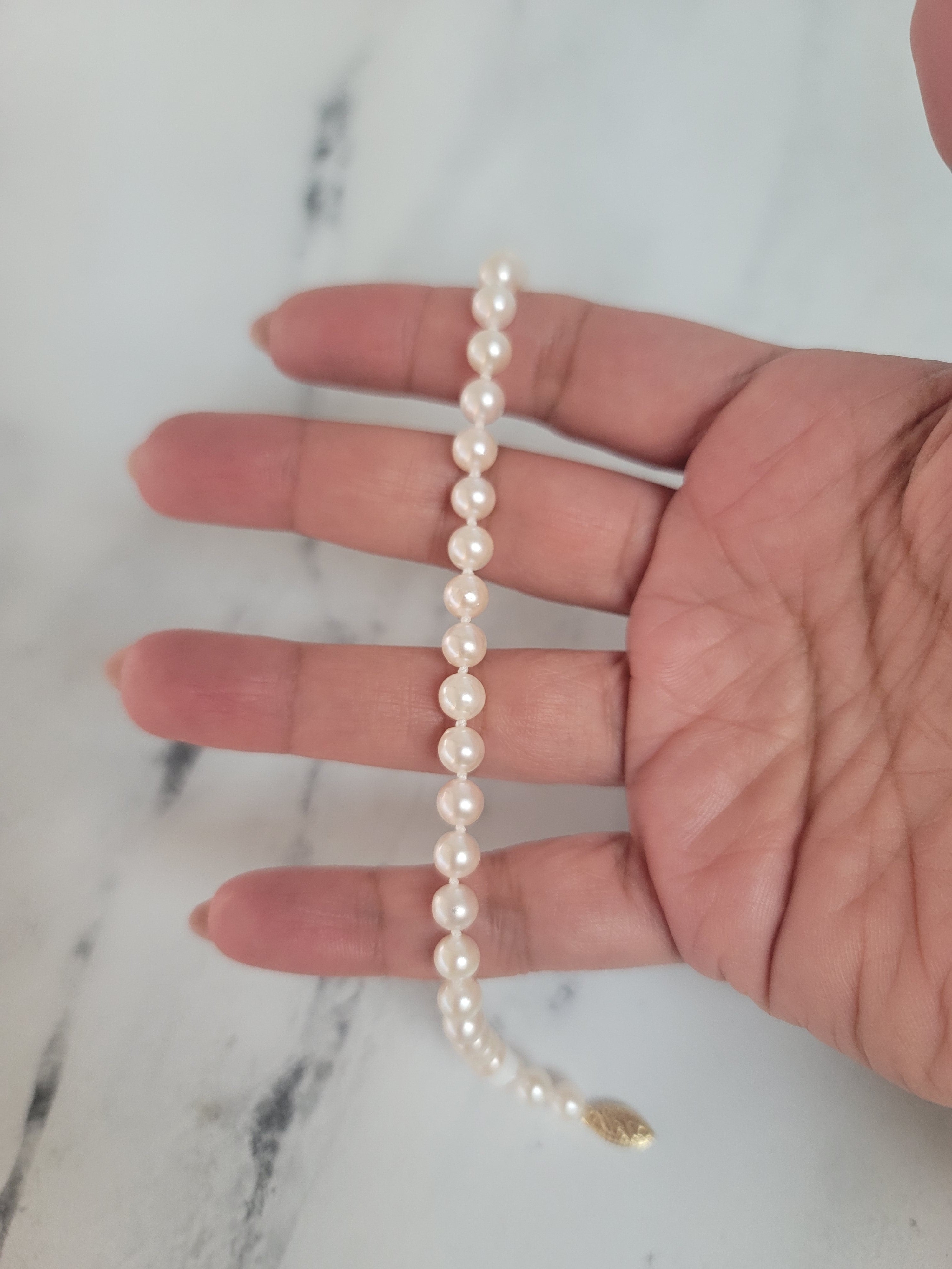 Pulsera de tenis con perlas cultivadas