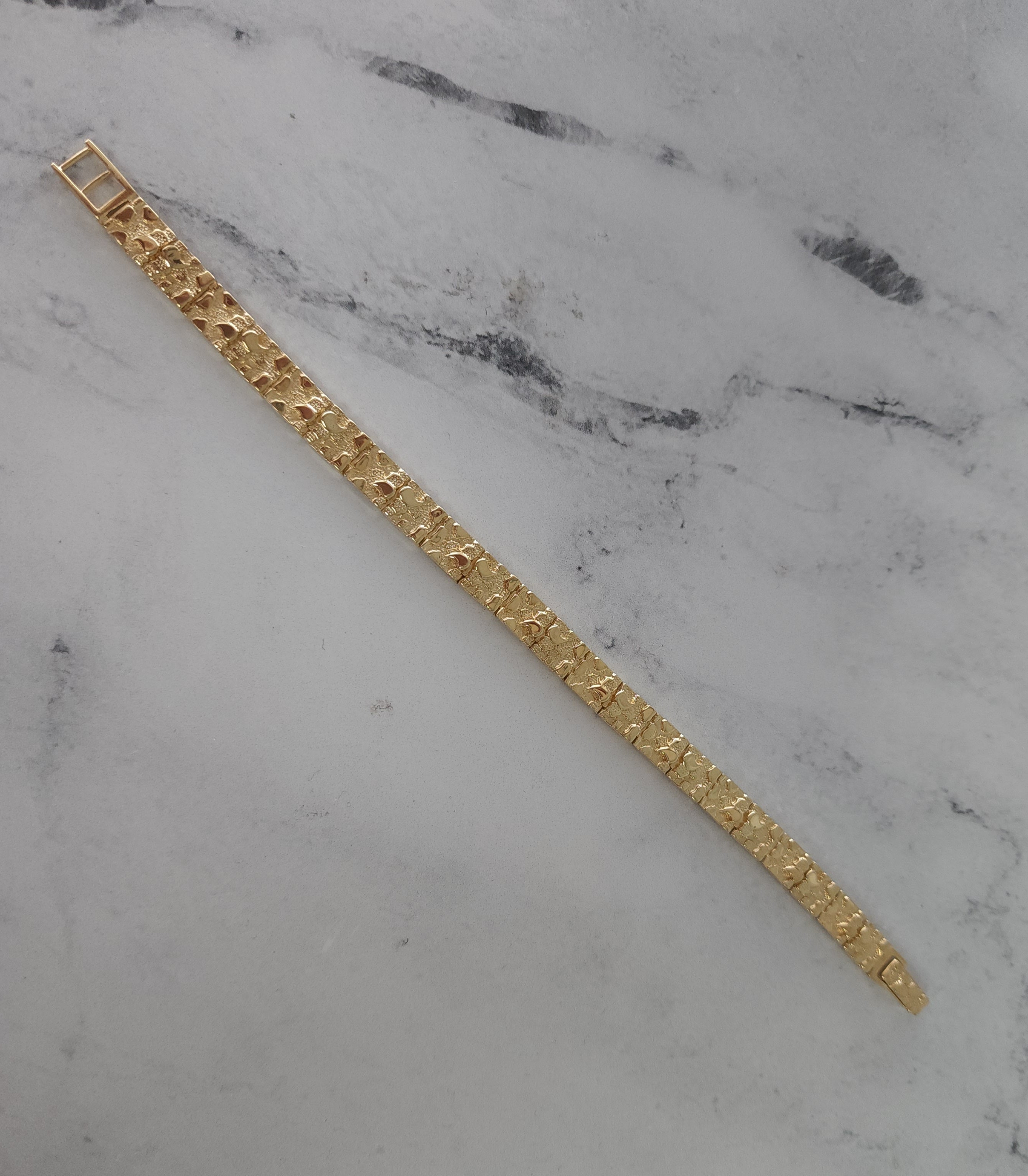 7MM Nugget Tennis Bracelet 14k Yellow Gold