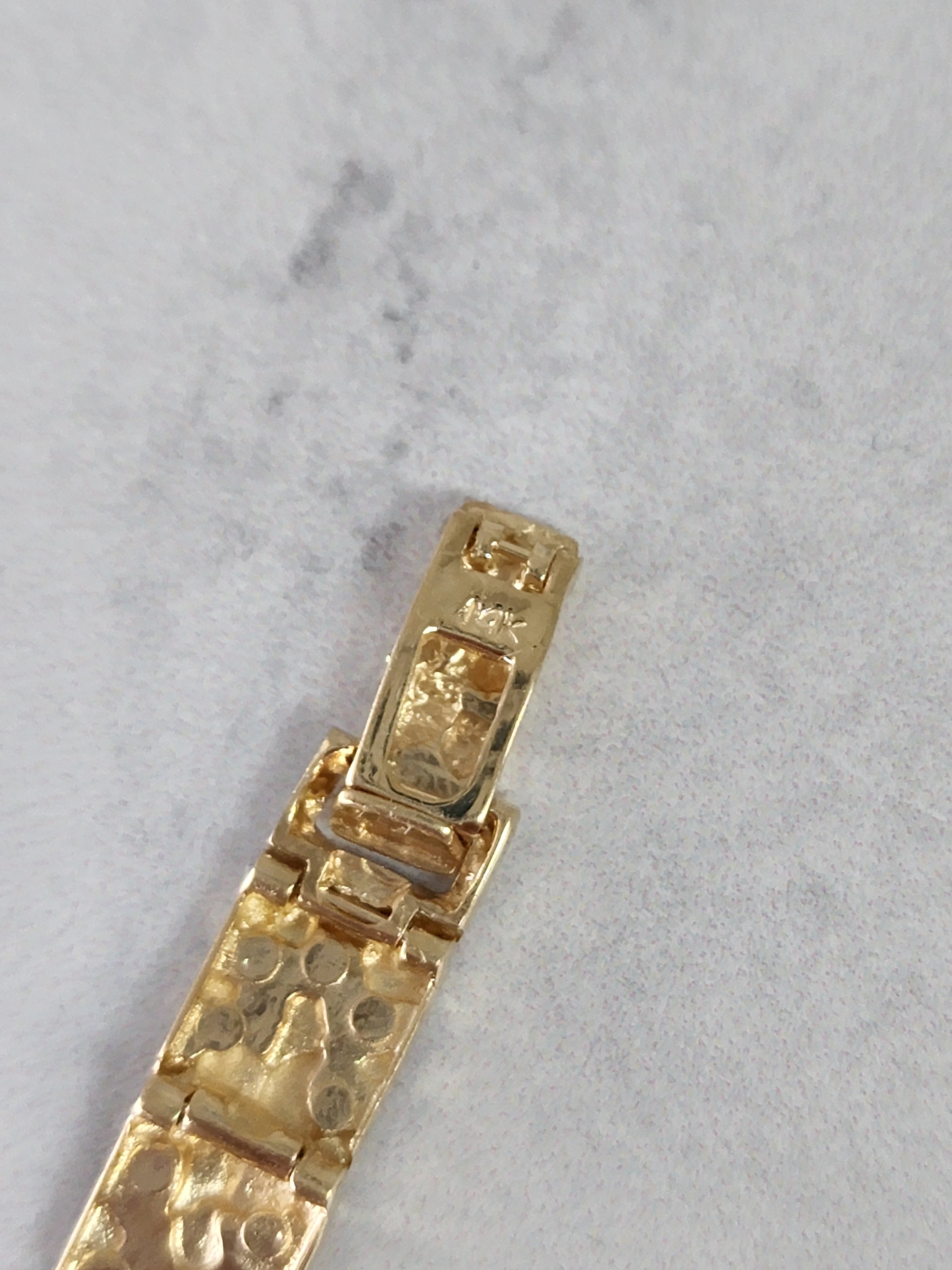 7MM Nugget Tennis Bracelet 14k Yellow Gold