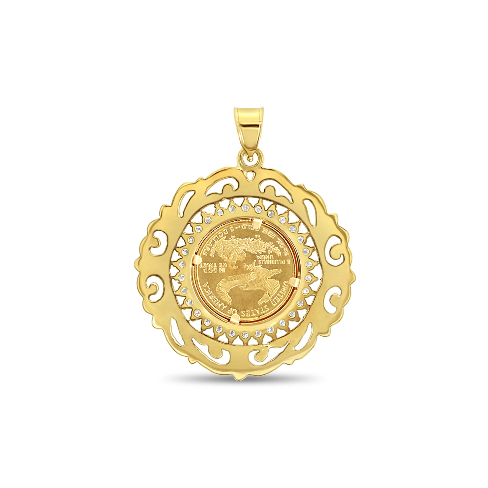 Médaillon Lady Liberty 1999 1/10OZ avec halo de diamants