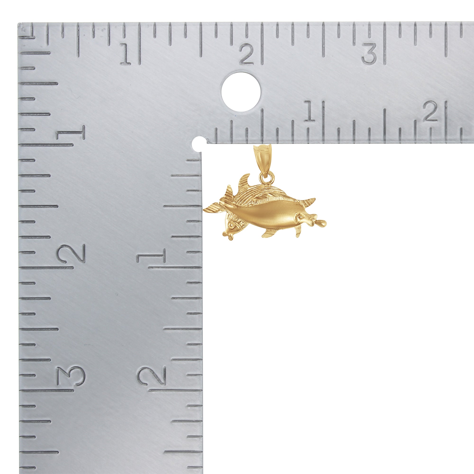 Fish Necklace with Diamond Cuts