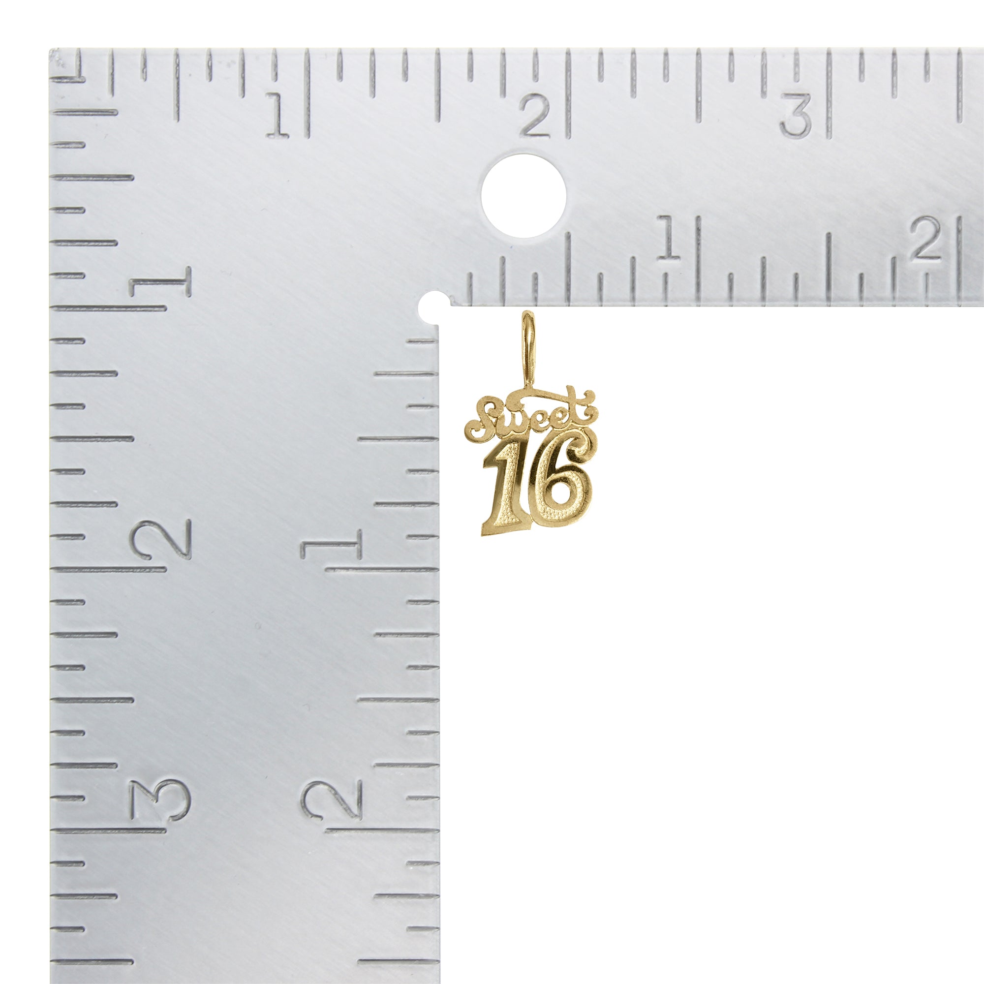 Sweet 16 Charm/Pendant 14k Yellow Gold