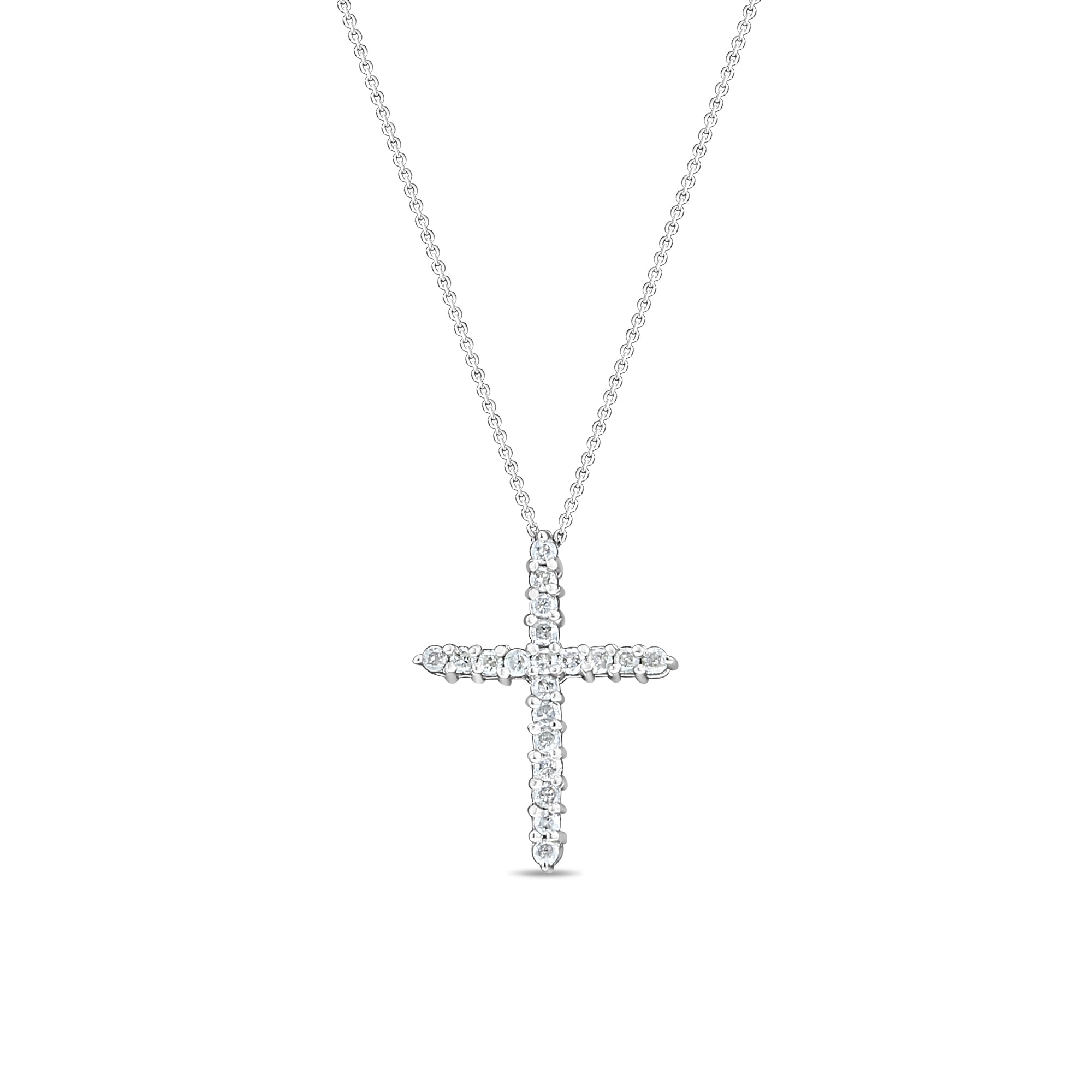 One Carat Diamond Cross Necklace 10k Gold
