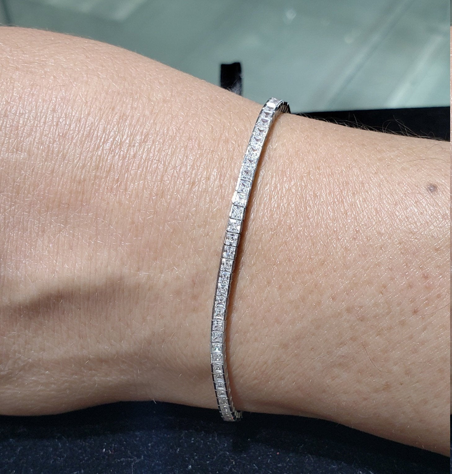 3 Carat CZ Bracelet in 14k Yellow Gold
