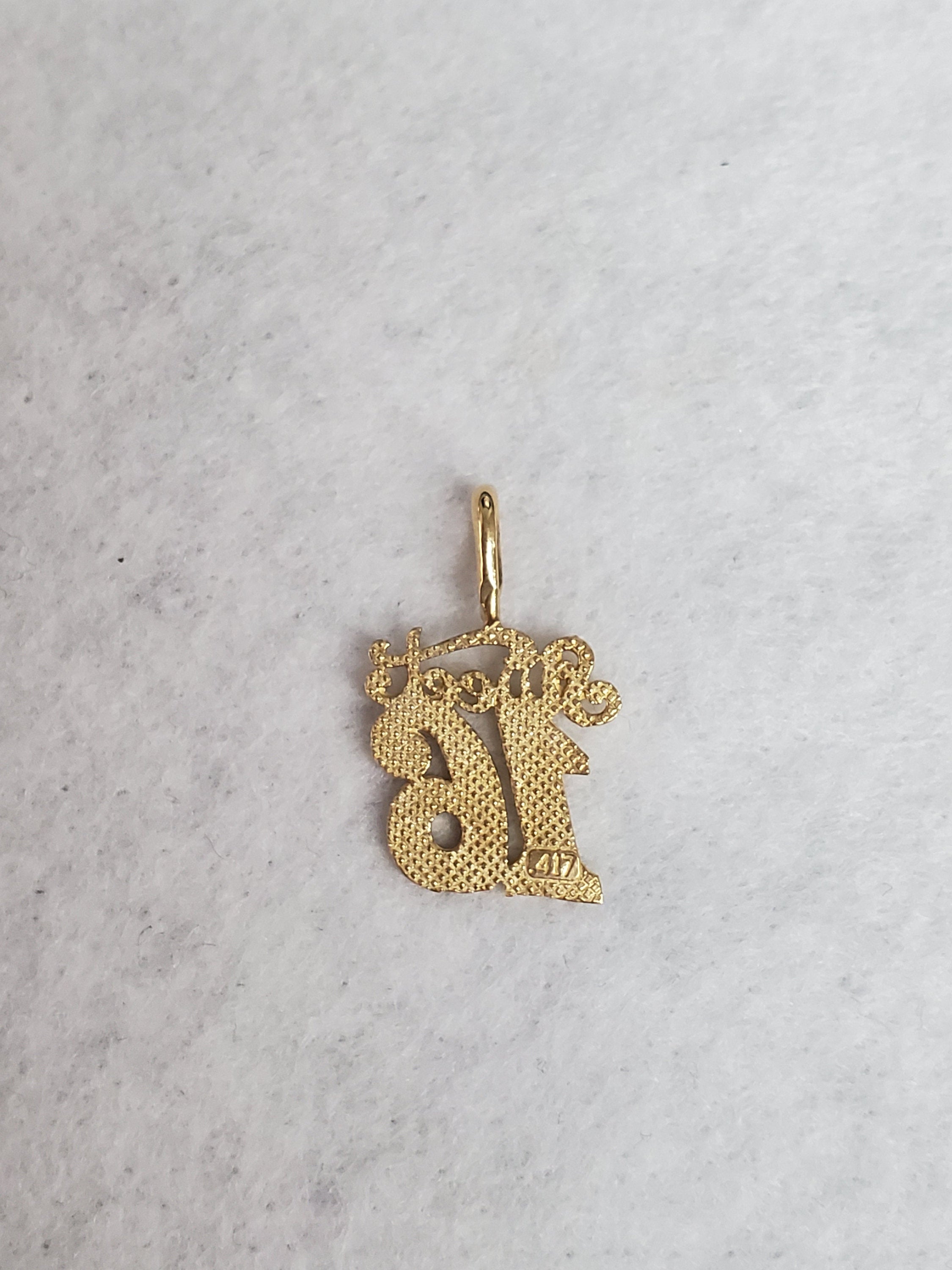 Sweet 16 Charm/Pendant 14k Yellow Gold