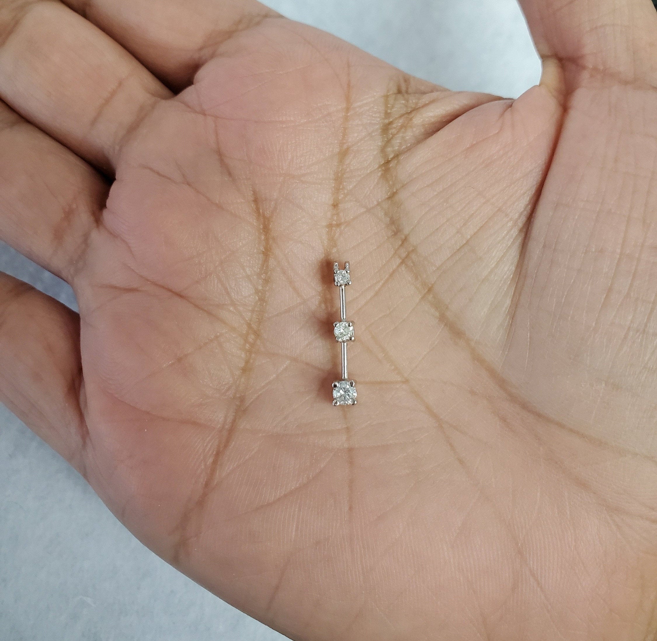 Past Present Future Diamond Necklace .21cttw 14k Yellow Gold or 14k White Gold