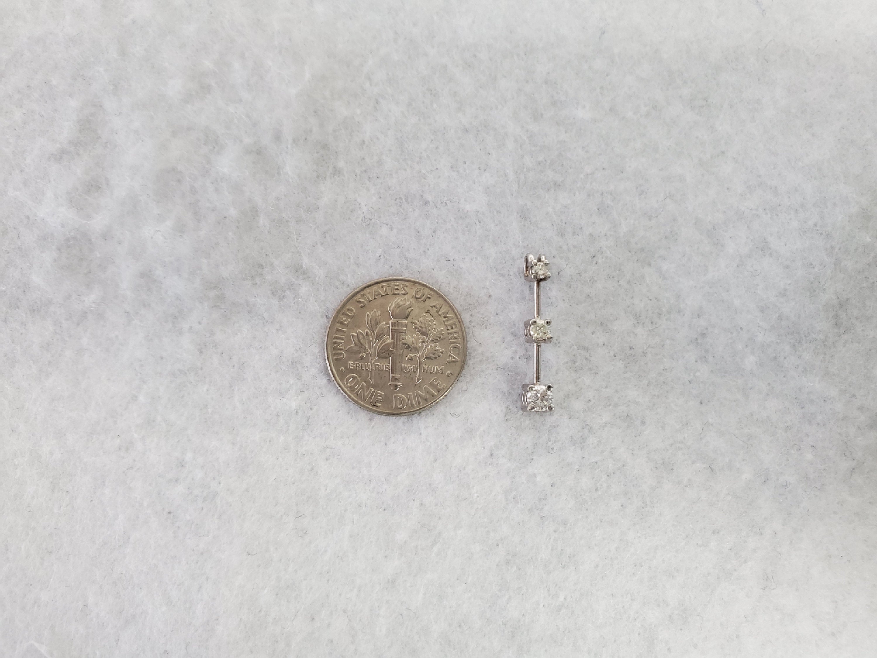 Past Present Future Diamond Necklace .21cttw 14k Yellow Gold or 14k White Gold