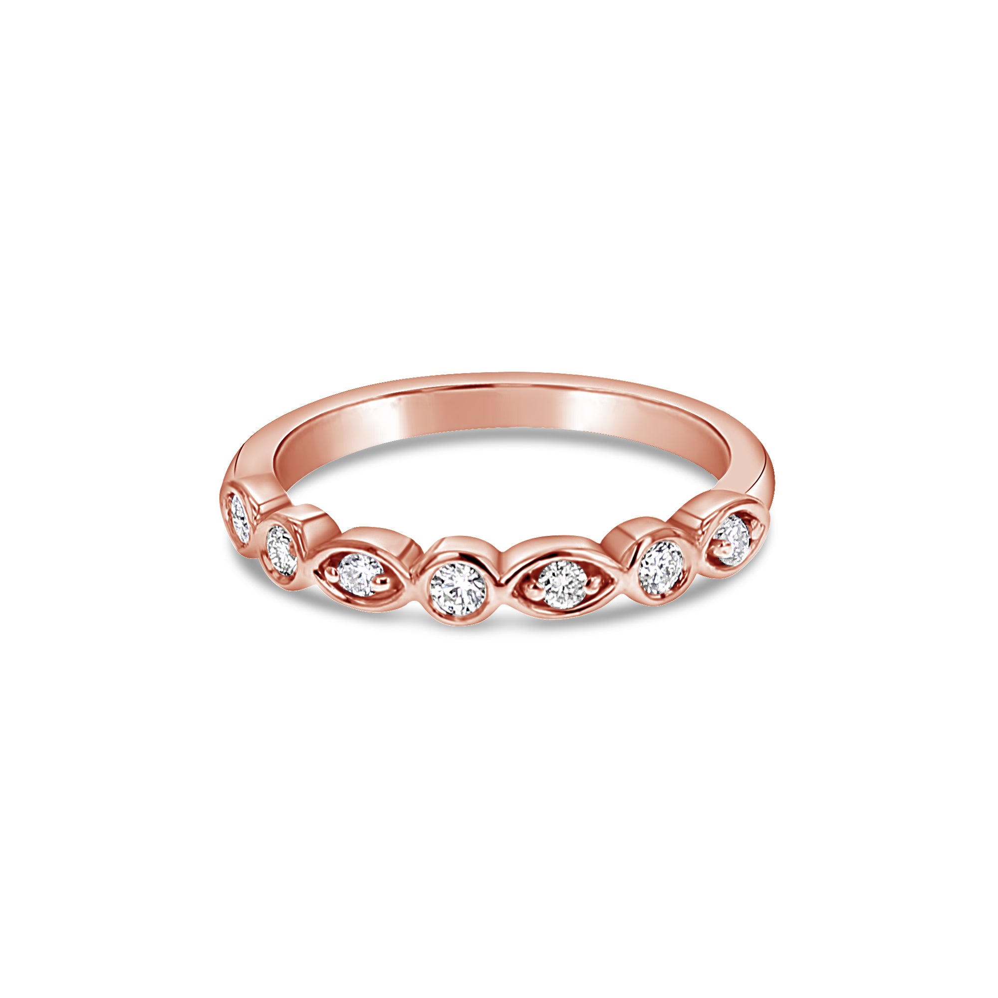 Antique Style Diamond Ring .14cttw 14k White, Rose, or Yellow Gold