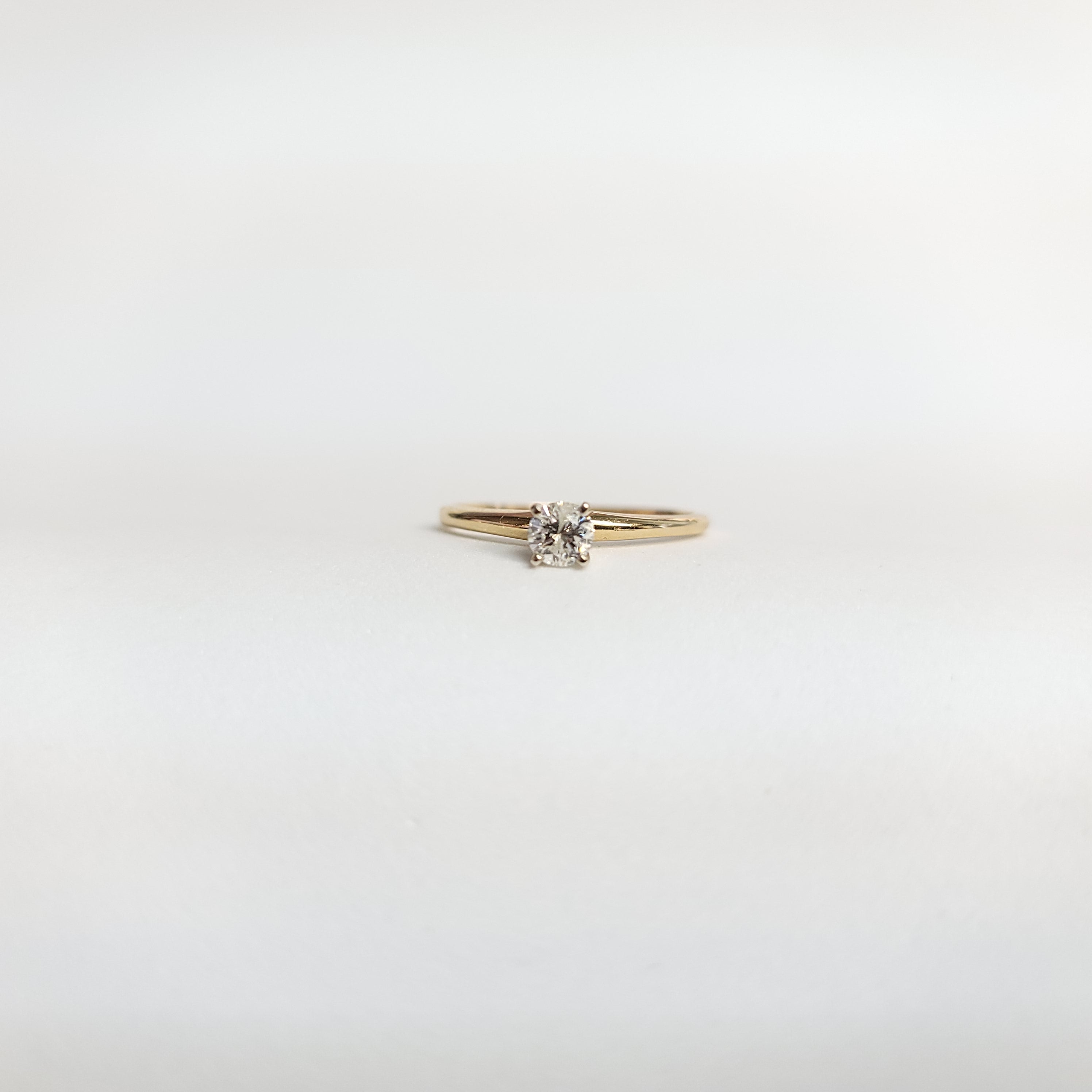 1/4 Carat Solitaire Diamond Engagement Ring .25cttw 14k Yellow Gold