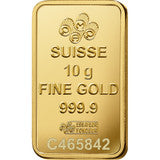 10 Gram Pamp Credit Suisse Gold Bar with Polished Bezel Necklace