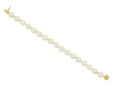 6MM Pearl Bracelet with Gold trim 14k Yellow Gold
