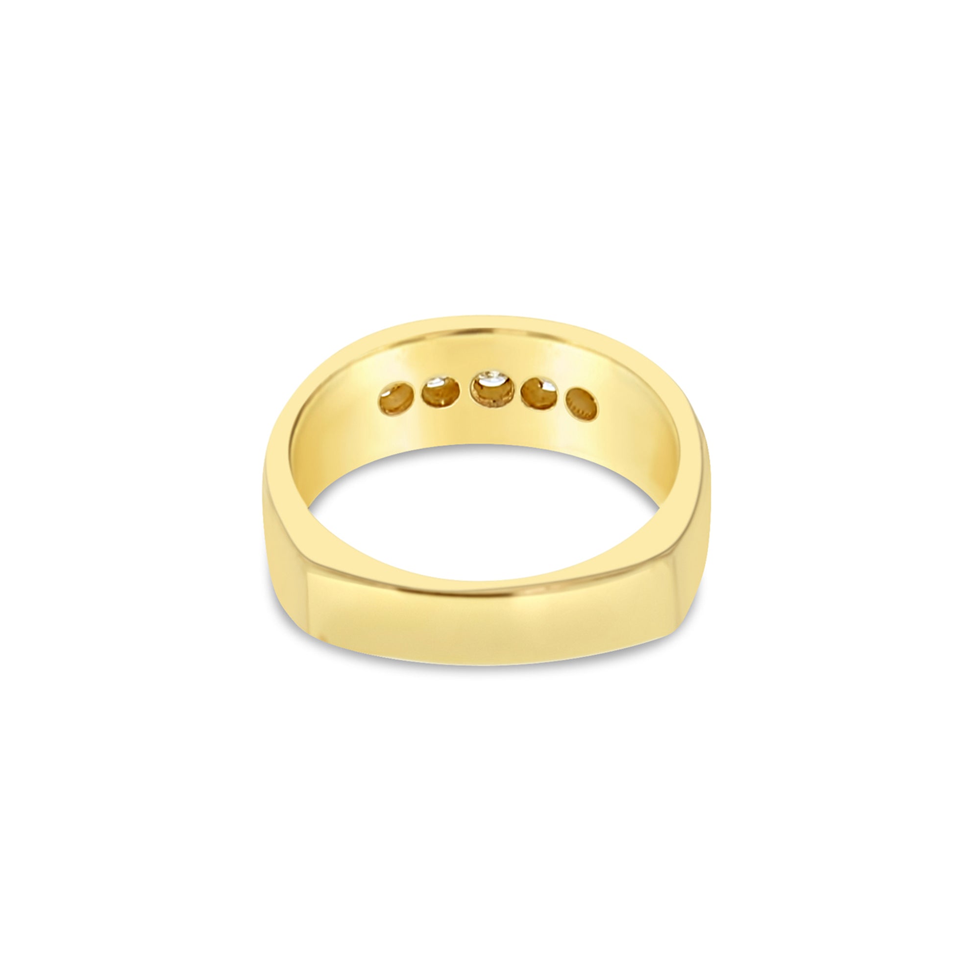 Brushed Matte Finish Diamond Wedding Band European Shank