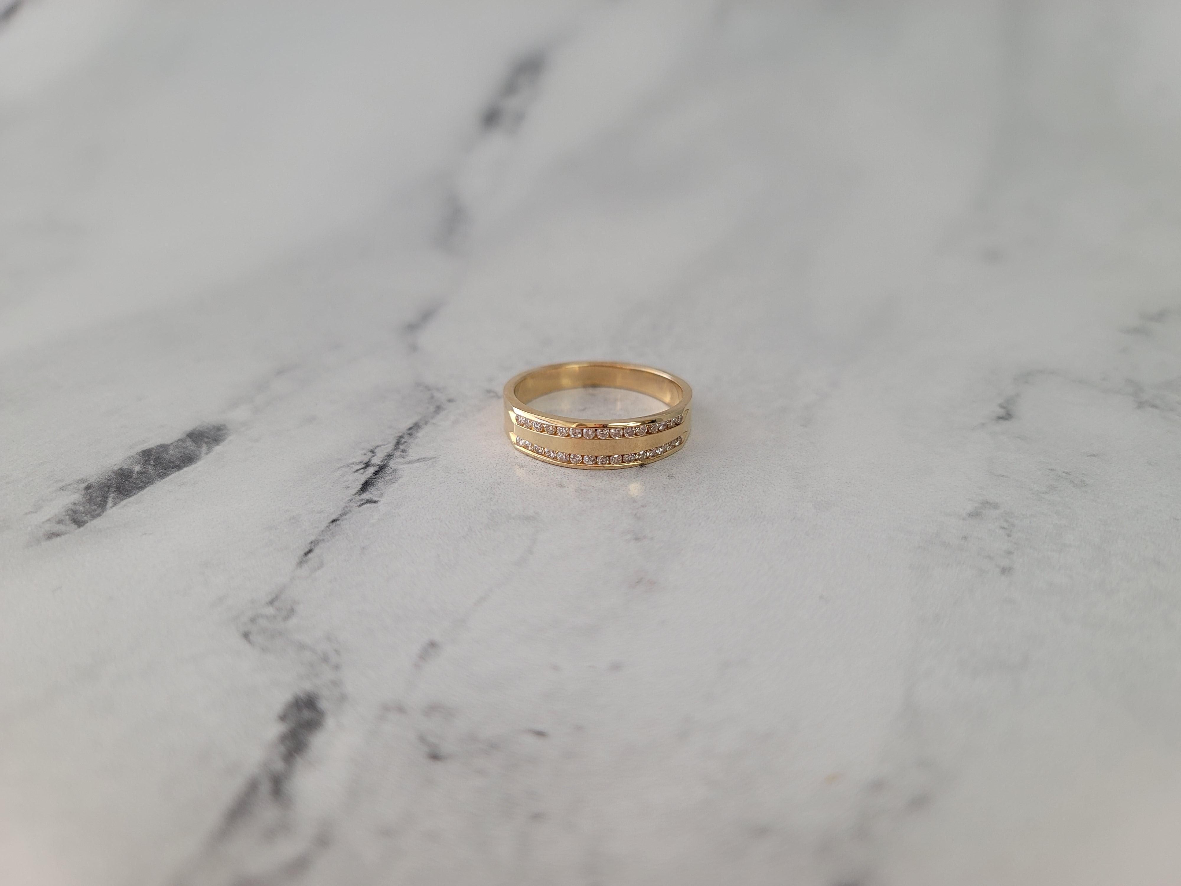 1/3 CT. Double Row Round Diamond Wedding Band