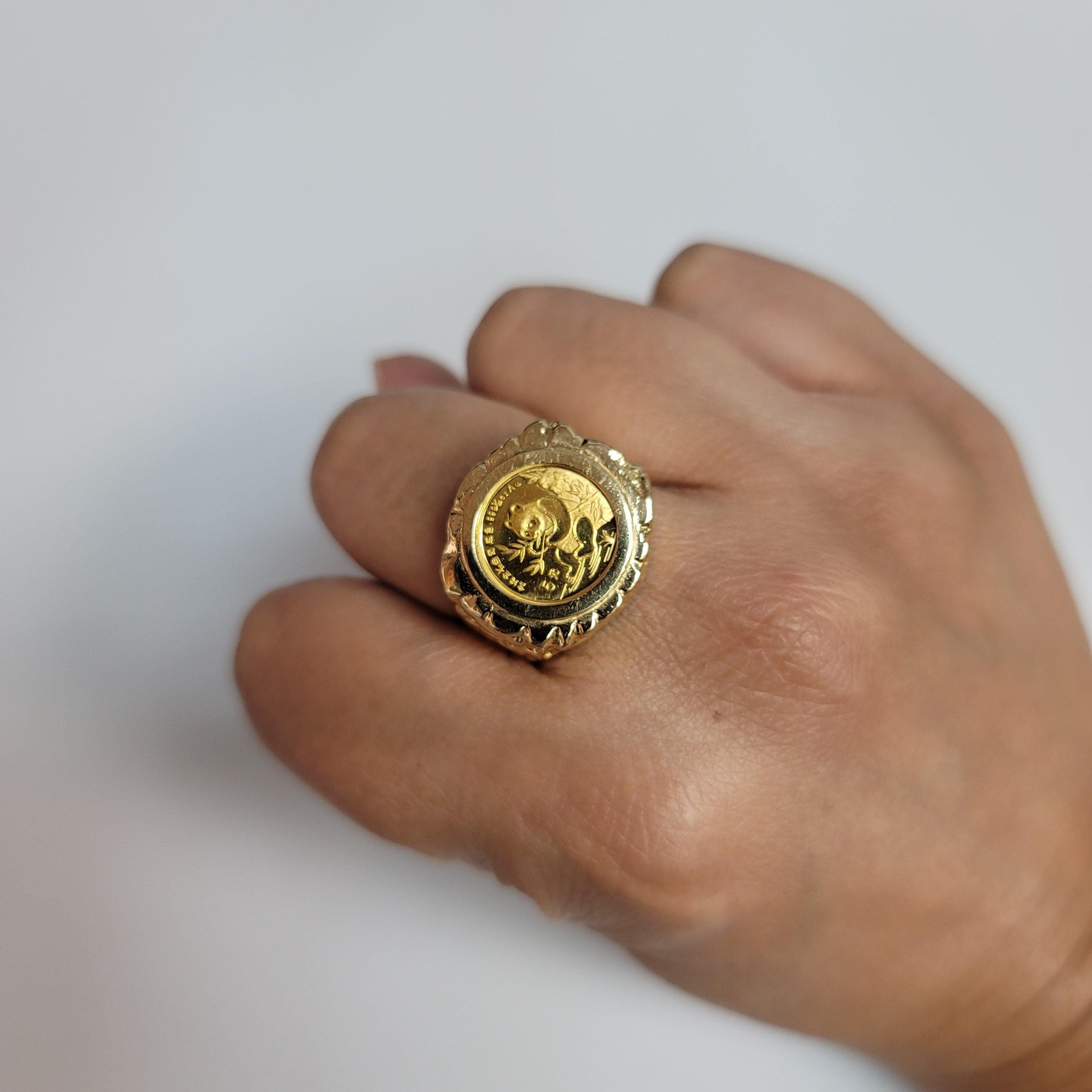 1991 Nugget Panda Coin Ring