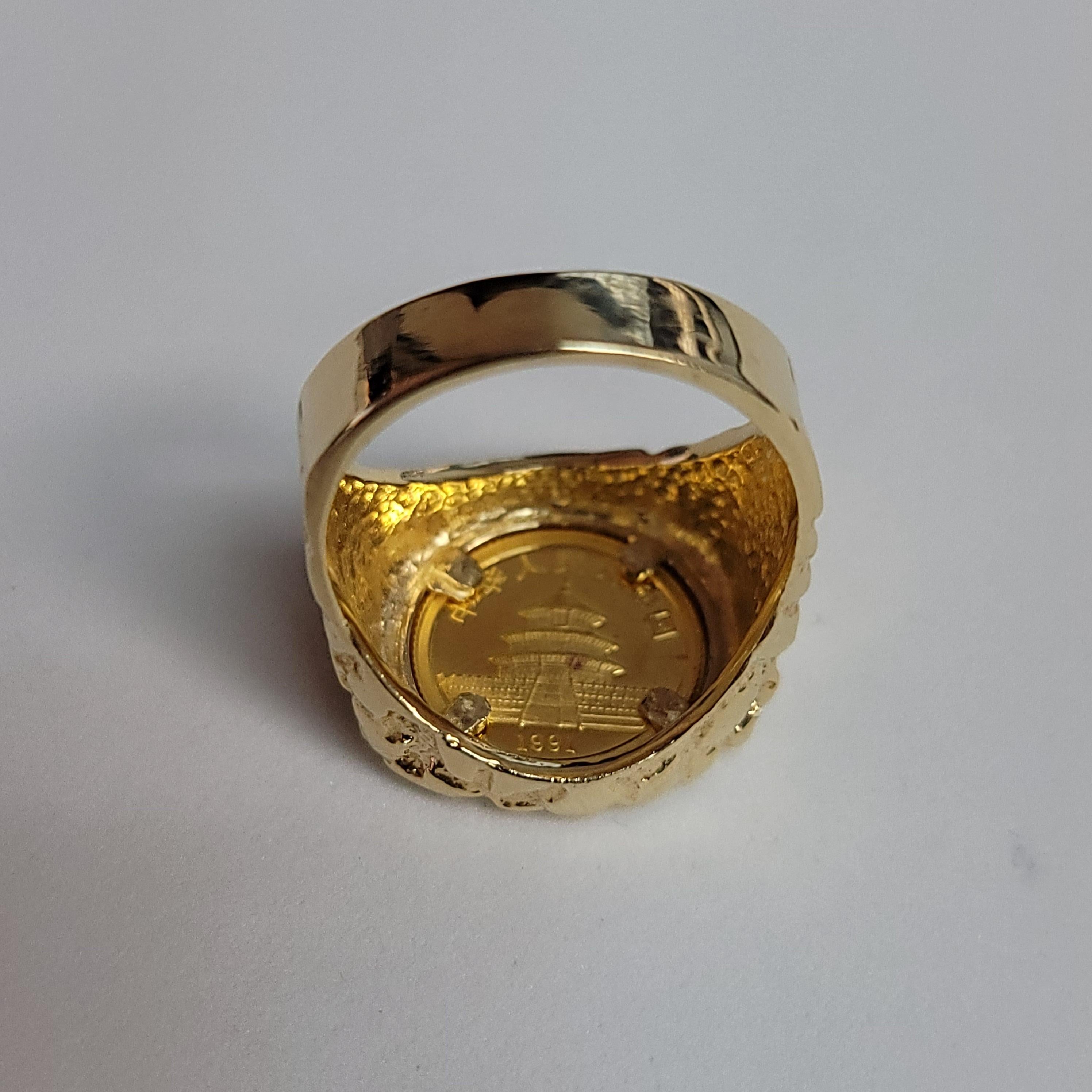 1991 Nugget Panda Coin Ring