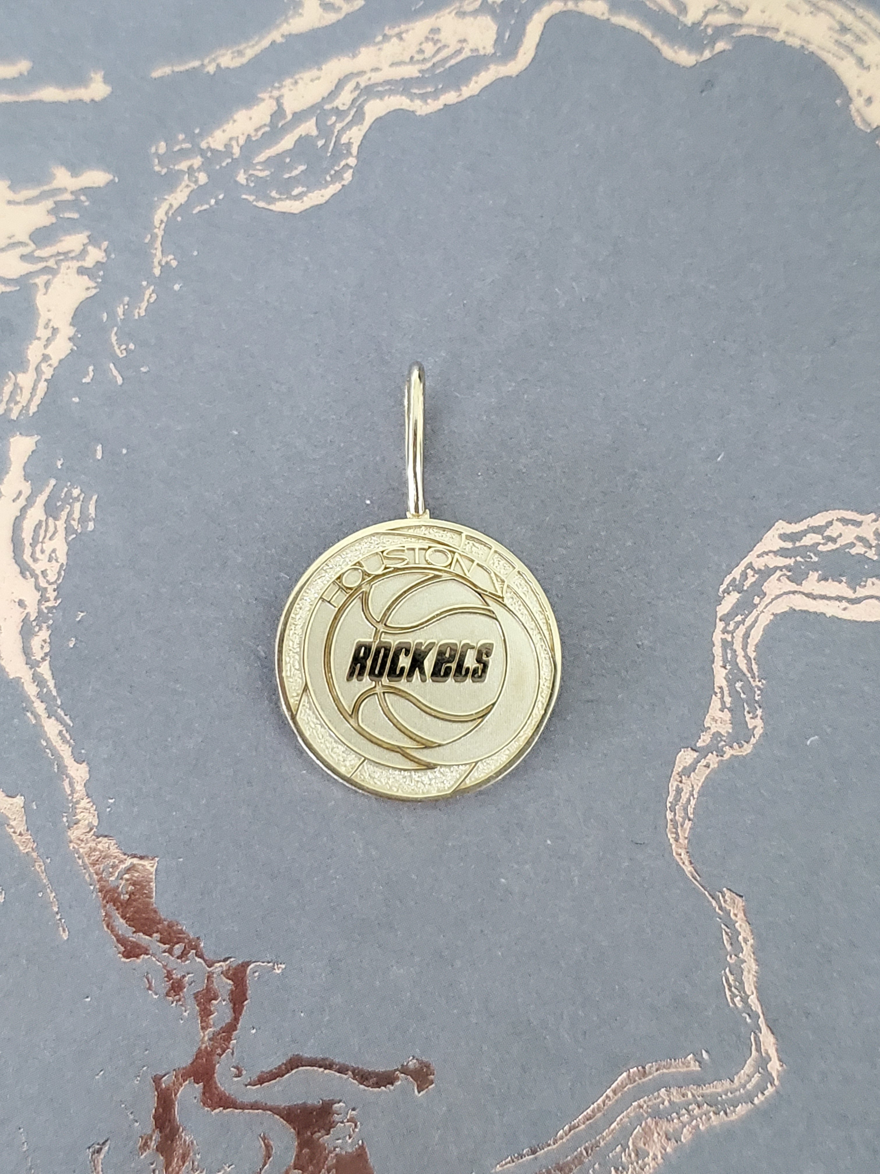 Vintage Houston Rockets Charm 14k Yellow Gold
