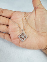 18K White Gold Antique Style Diamond Necklace
