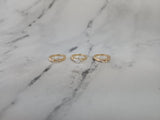 Three Ring Set Diamond with Baguette Accents
