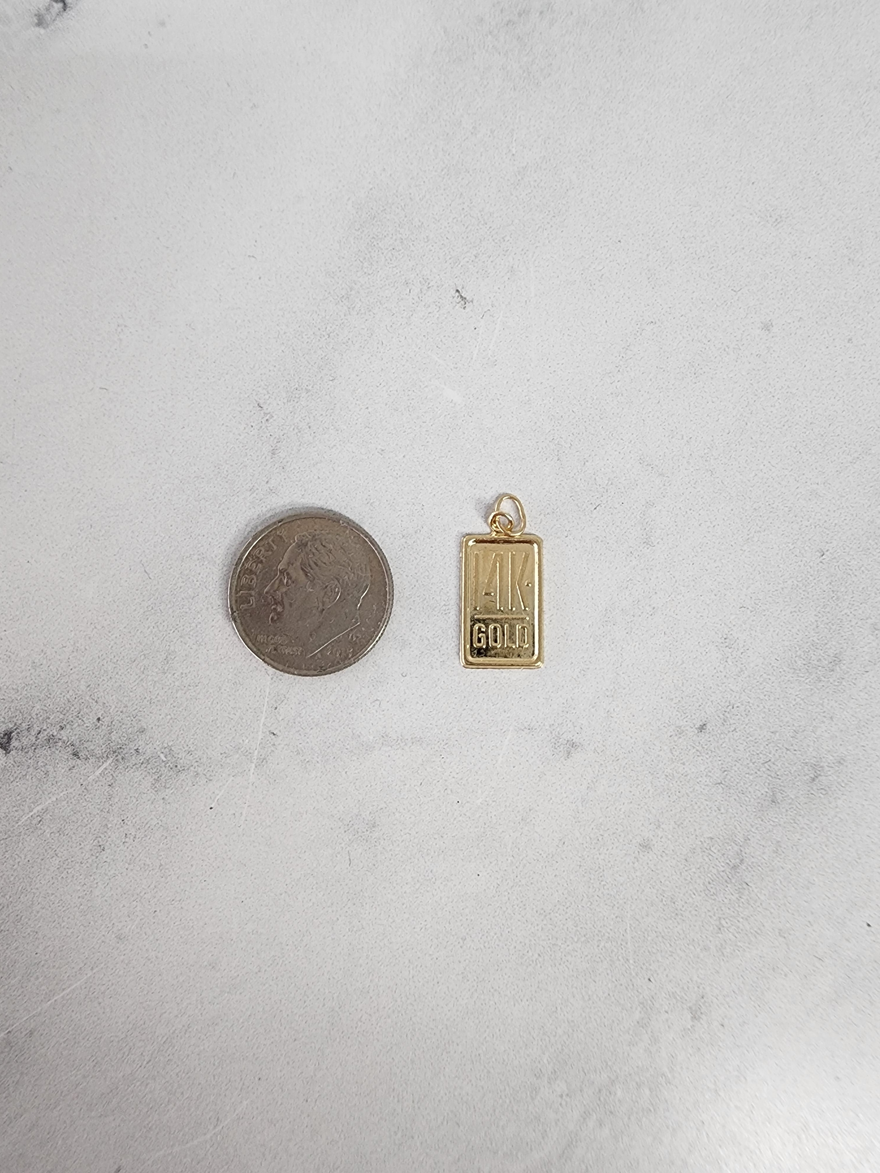 YELLOW GOLD BAR CHARM