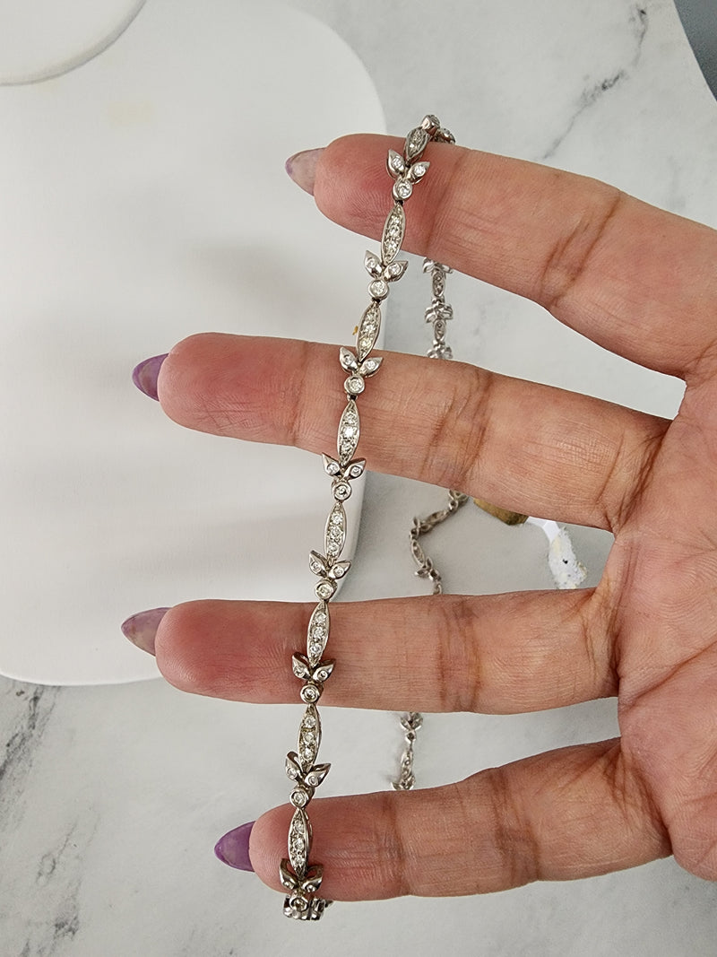 Infinity Diamond Leaf Necklace