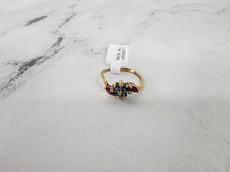 Multi-Stone Sapphire & Ruby Ring