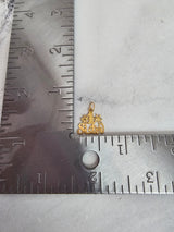 #1 Sister with Diamond Cuts Charm/Pendant 14k Yellow Gold