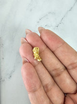 Dainty Small Nugget Charm/Pendant 14k Yellow Gold