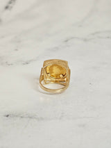 1993 1/20OZ Fine Gold Panda Ring with Polished Square Bezel