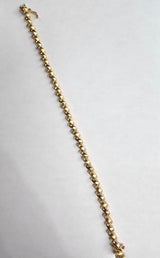 5MM San Marco Gold Link Chain Bracelet with Polished & Brushed Satin Finish