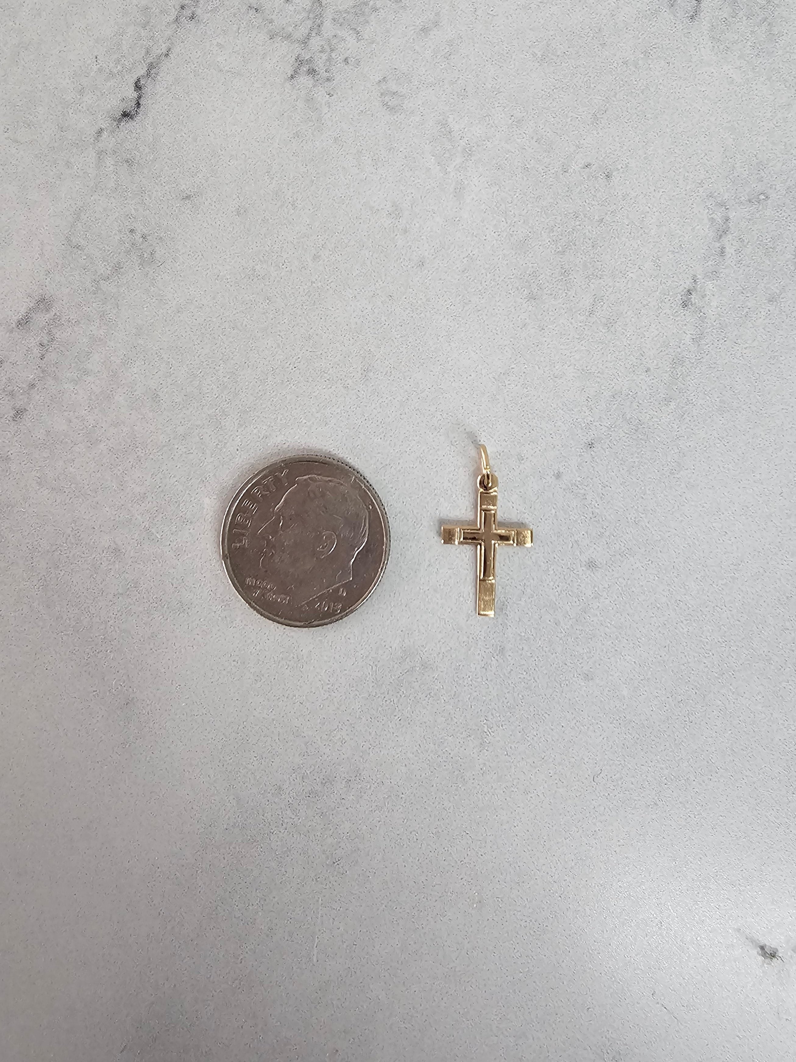 Small Gold Cross Design within a Cross 14k Yellow Gold&nbsp;