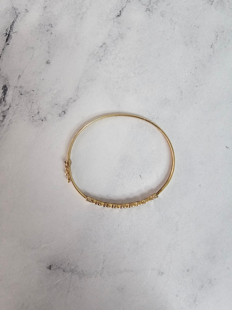 XOXOX Diamond Bangle 14k Yellow Gold