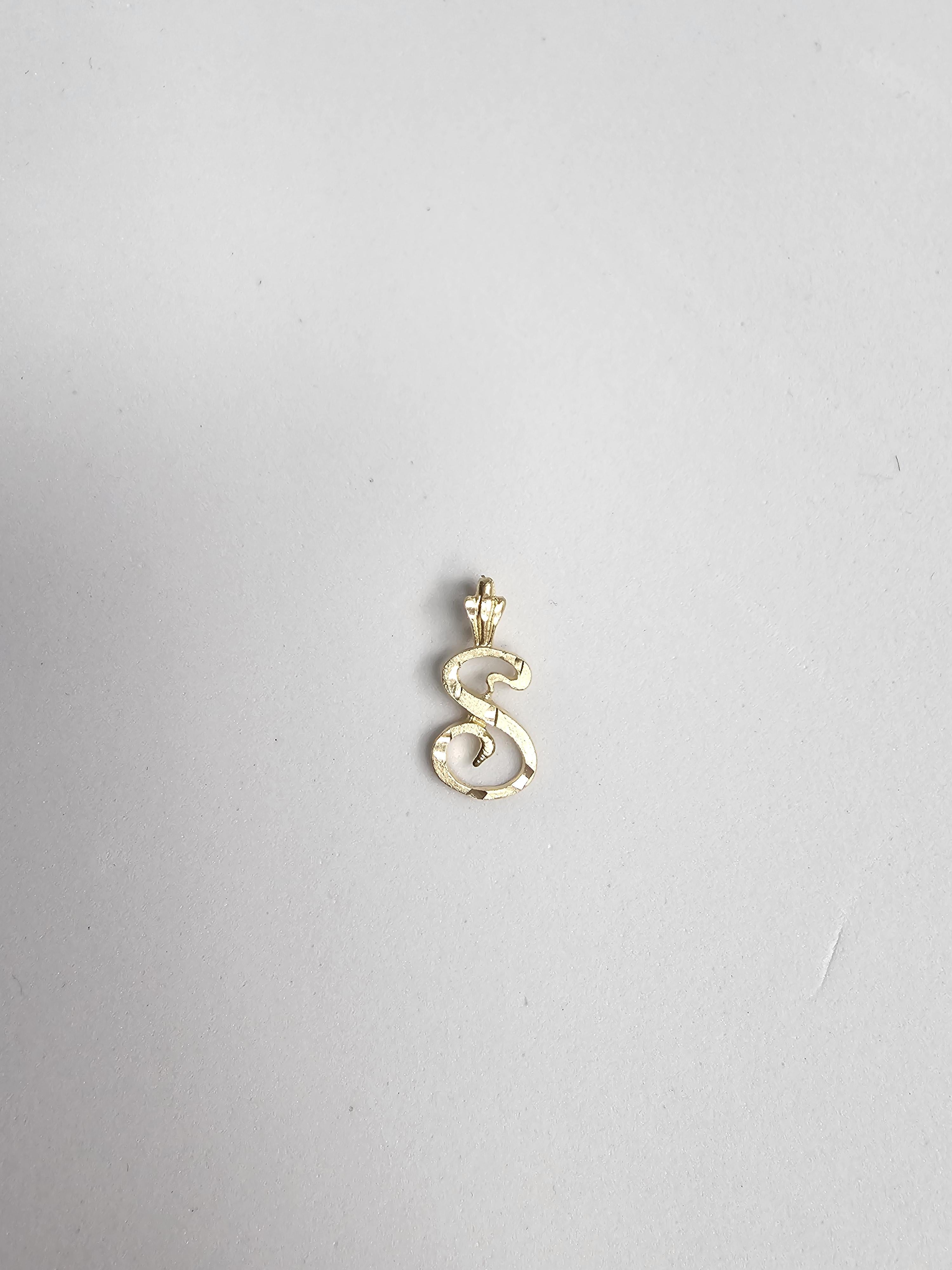 Initial 'S' Gold Necklace