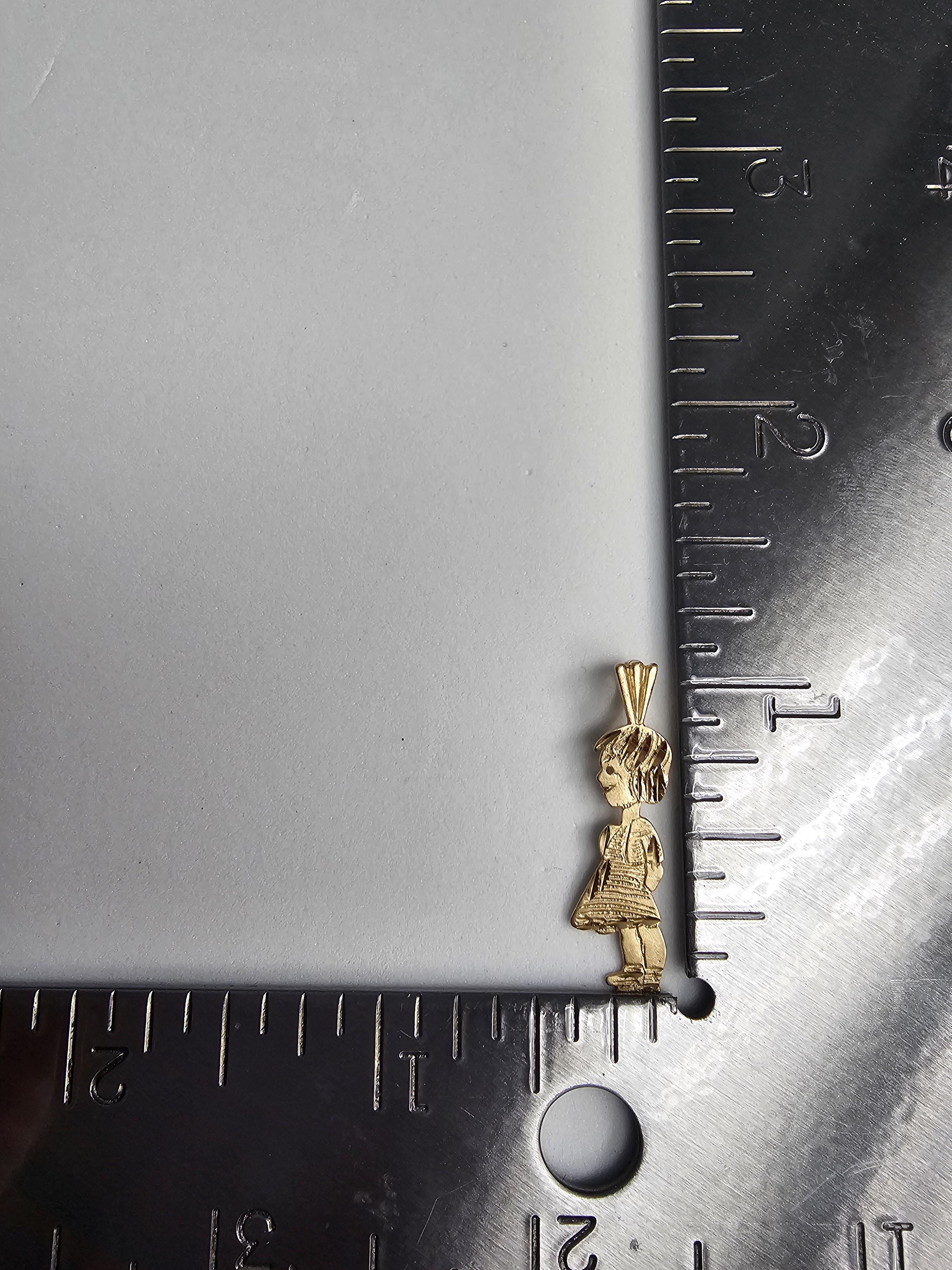 Little Girl Charm with Diamond Cuts