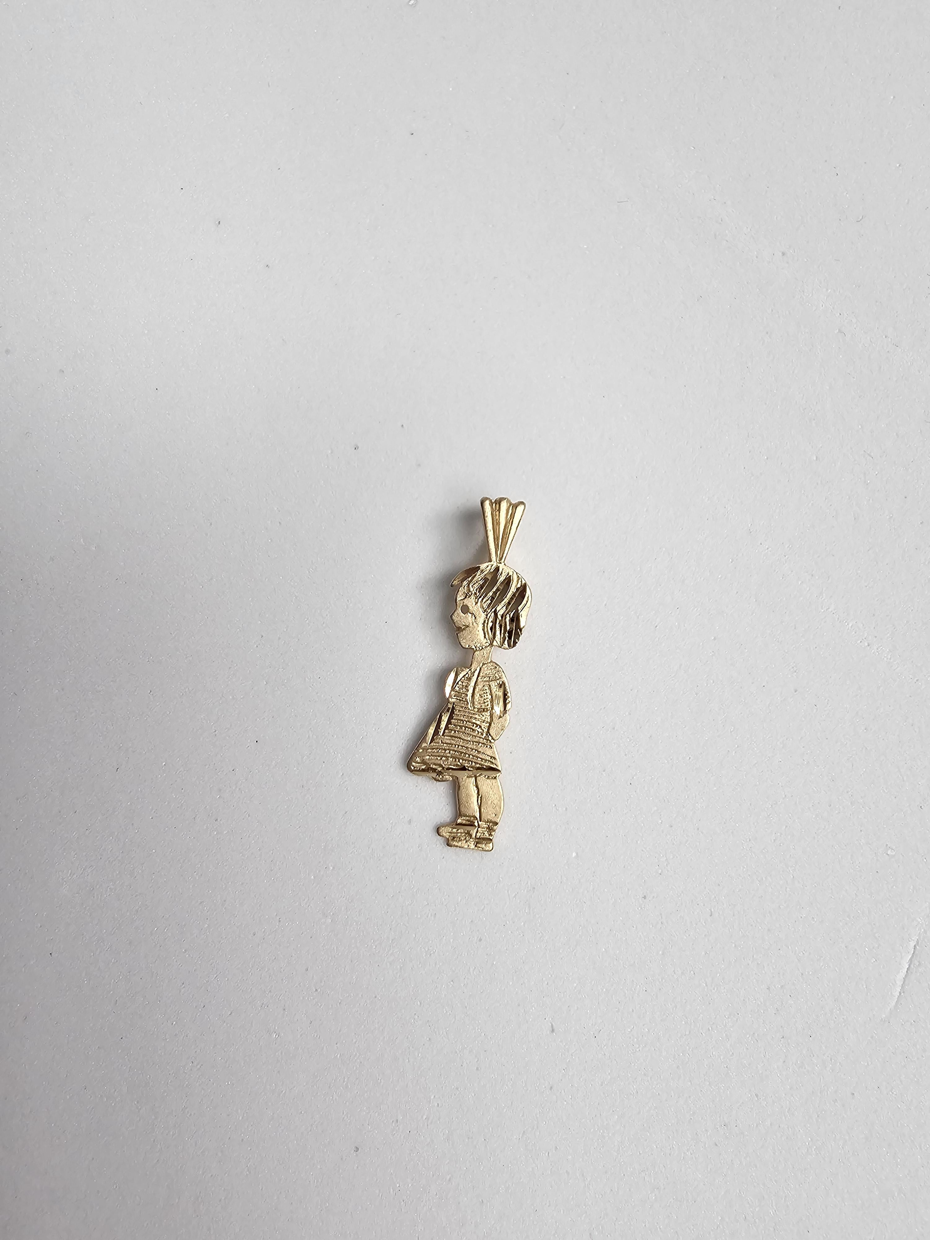 Little Girl Charm with Diamond Cuts