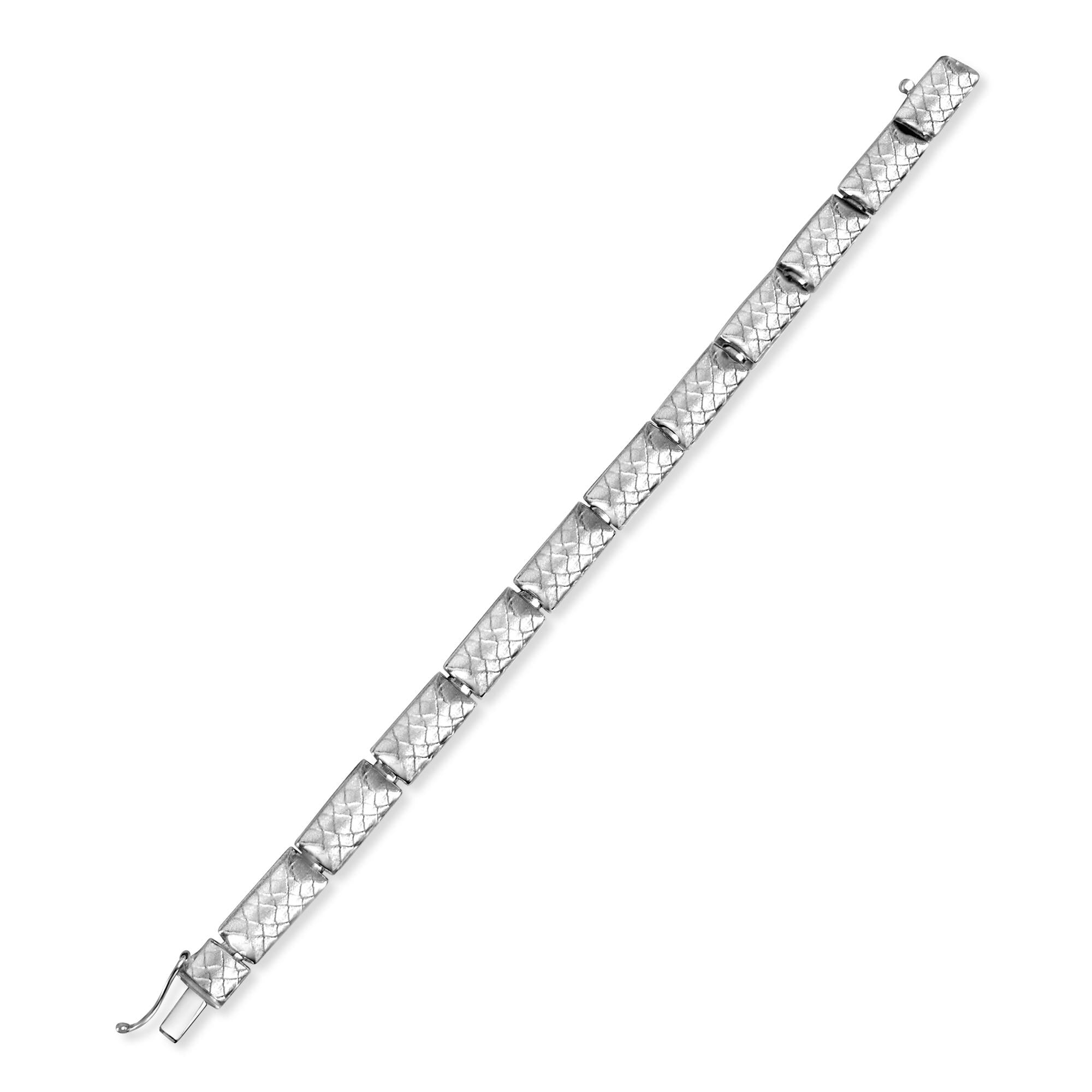 Rectangular Shaped with a Brushed Satin Design