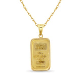 20 Gram Credit Suisse Gold Bar with Polished Bezel 14k Yellow Gold
