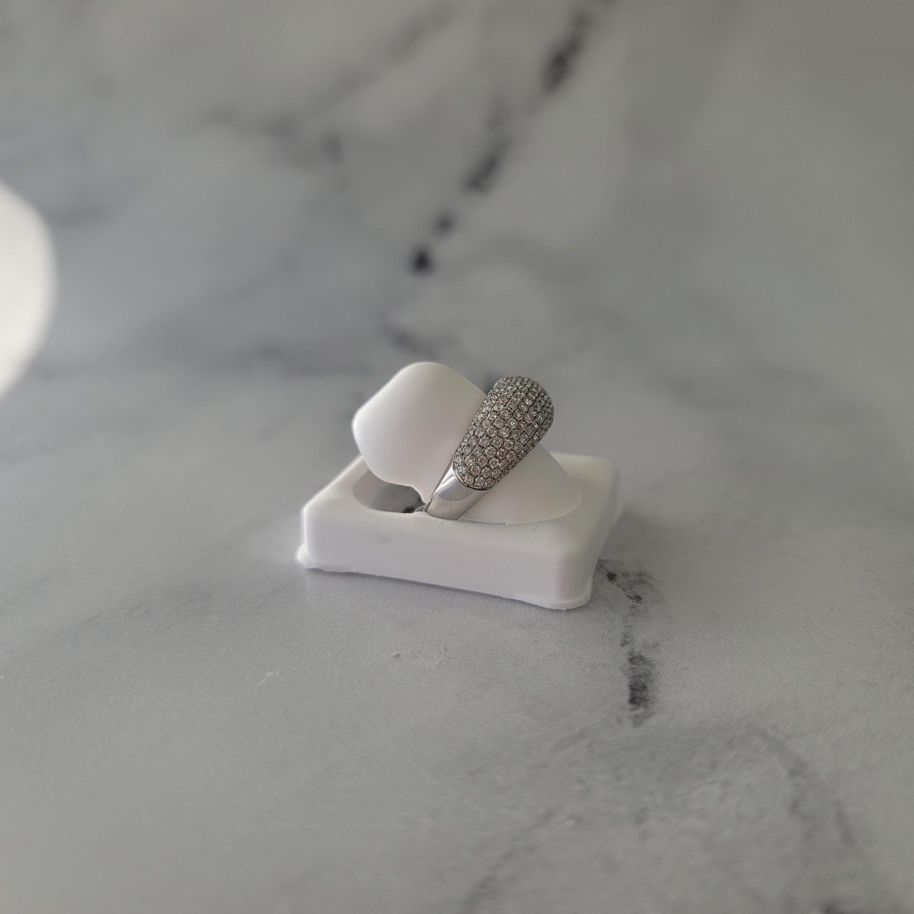 2 Carat Diamond Pave Wedding Band 18k White Gold