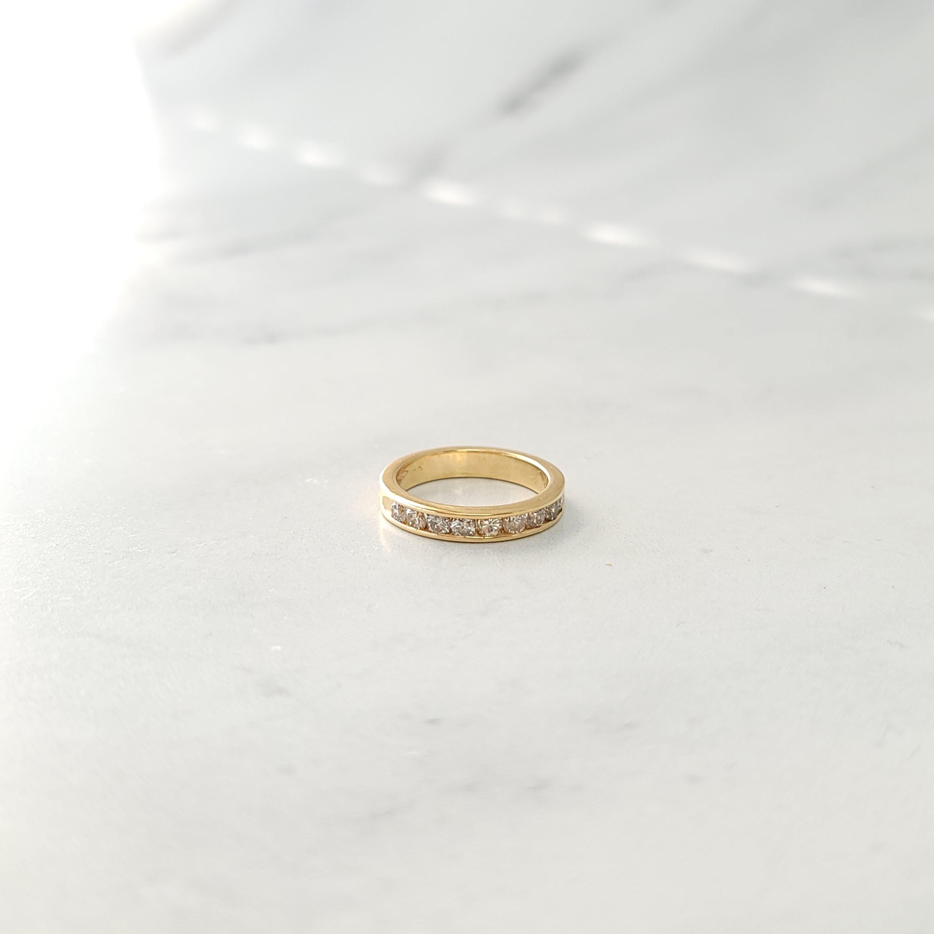 3.5MM Three Quarter Diamond Wedding Band