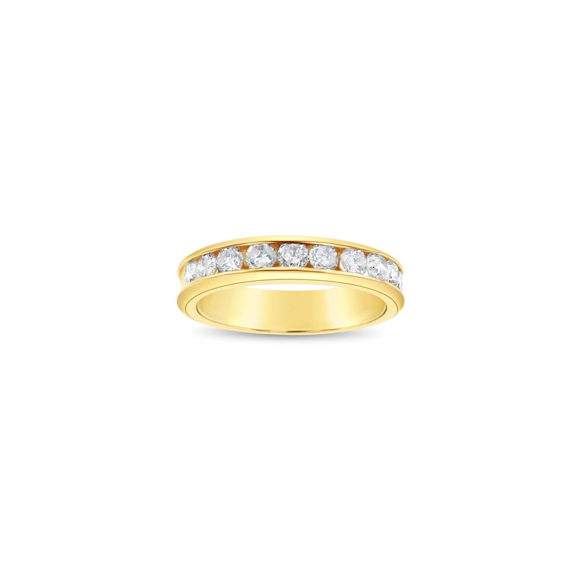 4MM One Carat Diamond Wedding Band
