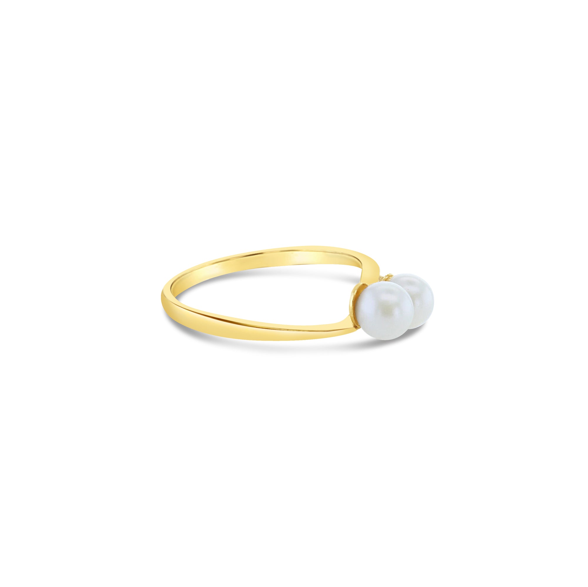 5MM Cultured Pearl Cluster Ring 14k Yellow Gold