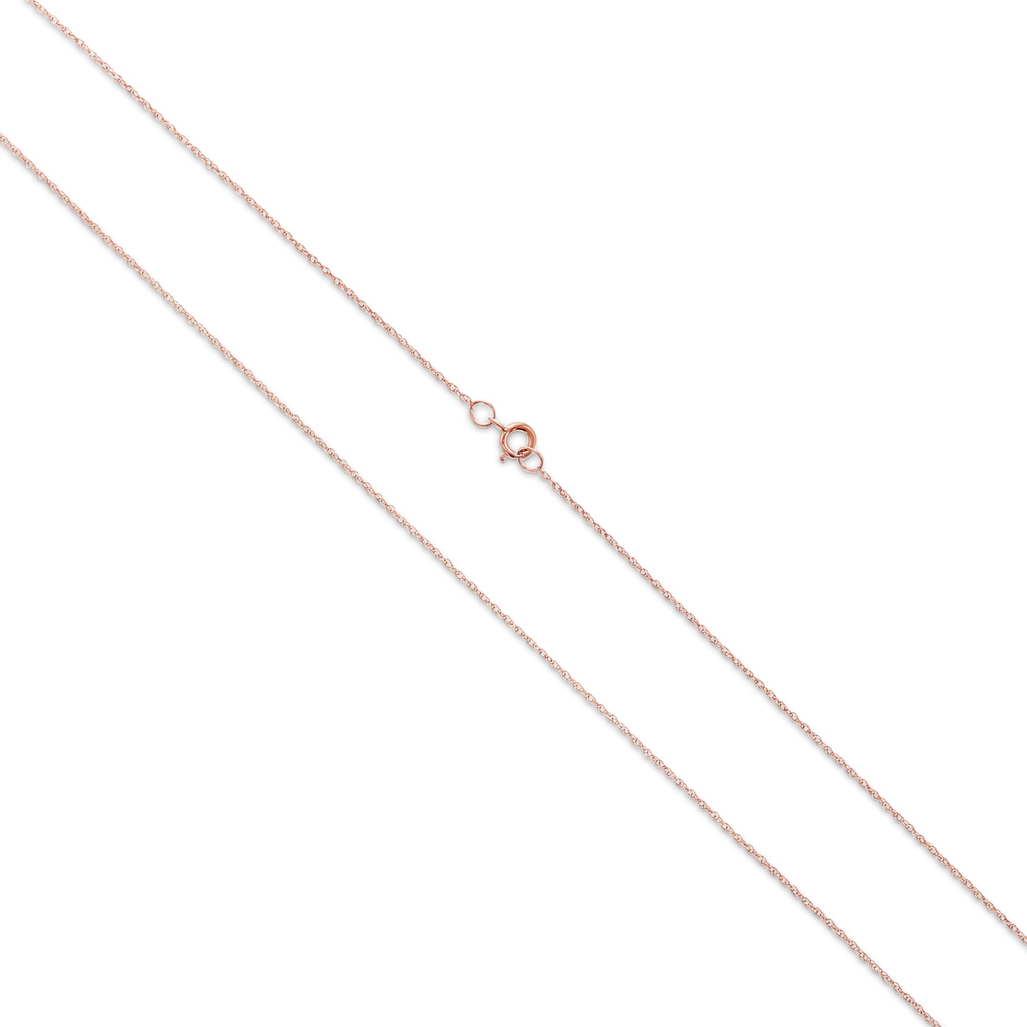 Thin Dainty Solid Gold Rope Chain .95mm 14k Yellow or Rose Gold