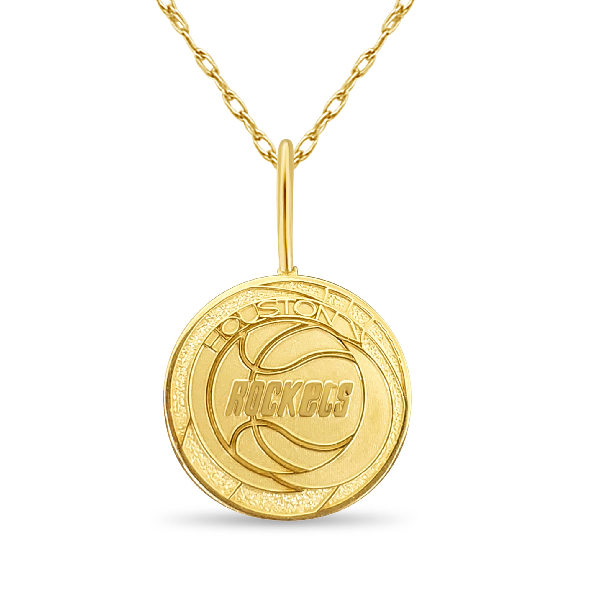 Vintage Houston Rockets Charm 14k Yellow Gold