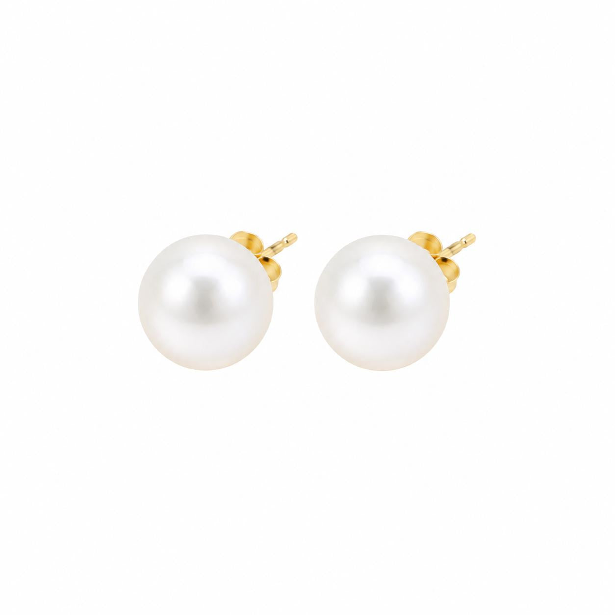 8MM - 8.5MM Cultured Pearl Studs 14k White Gold