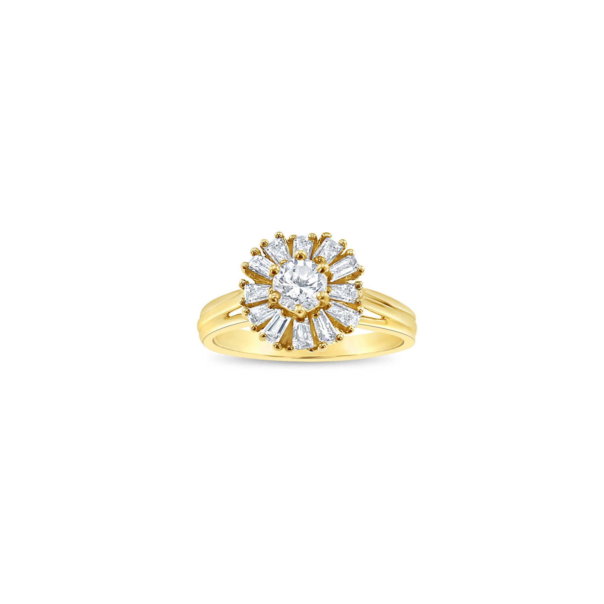 One Carat Diamond Halo Ring