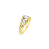 Emerald Cut Fay Baguette Diamond Engagement Ring