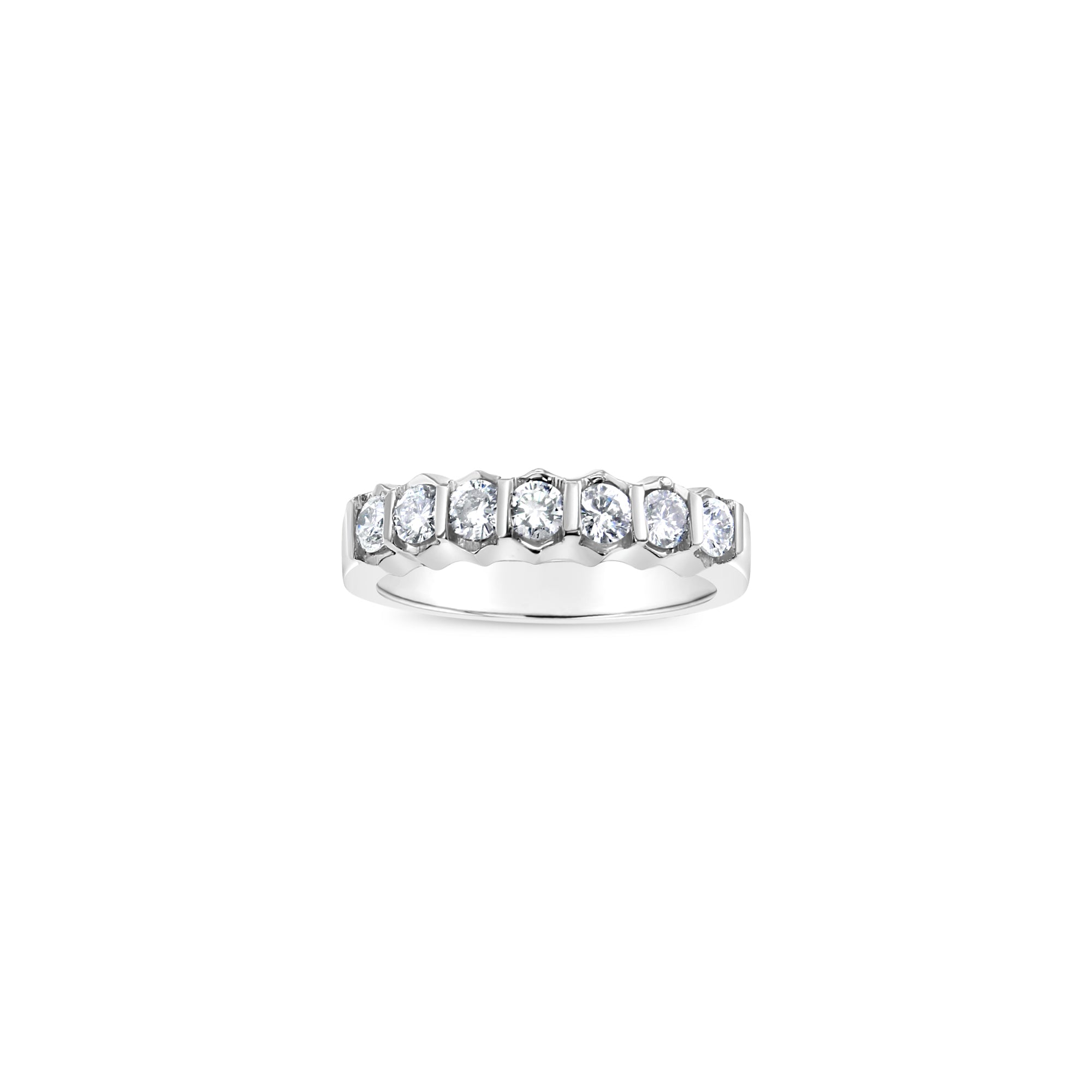 One Carat Platinum Diamond Wedding Band