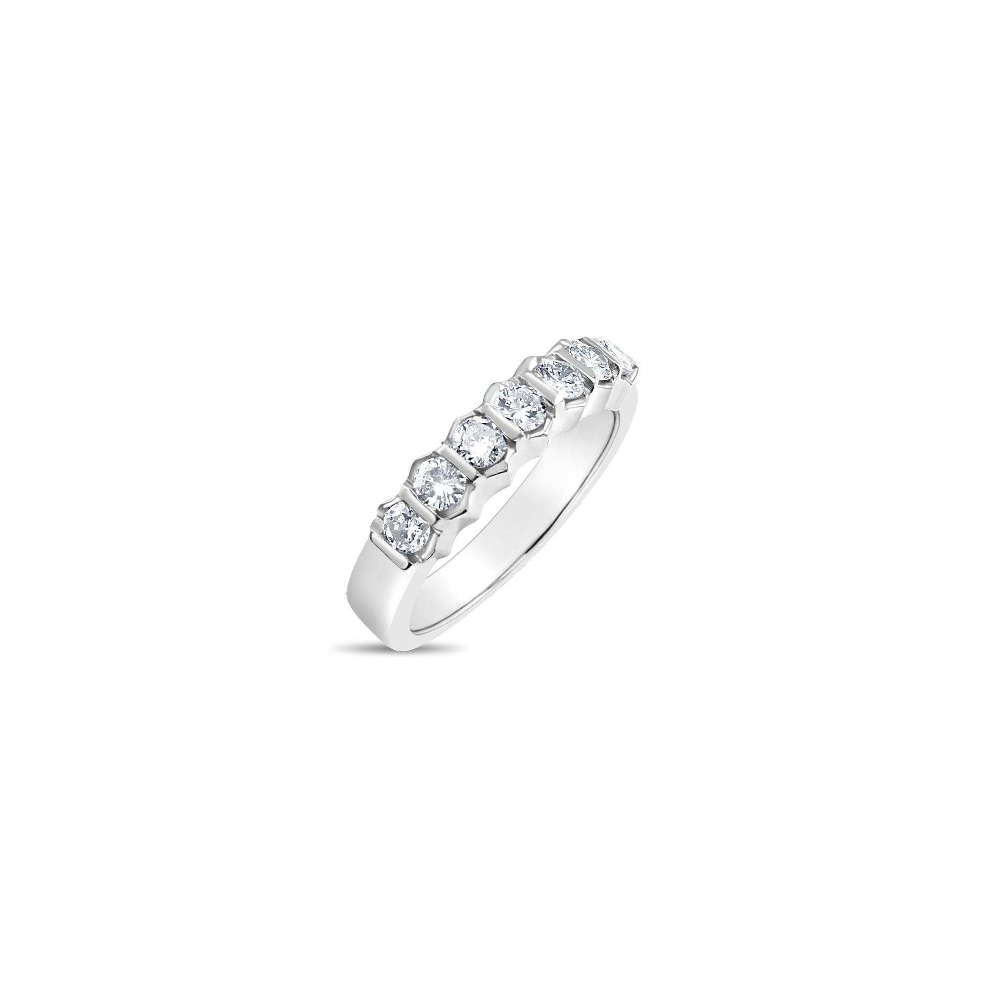 One Carat Platinum Diamond Wedding Band