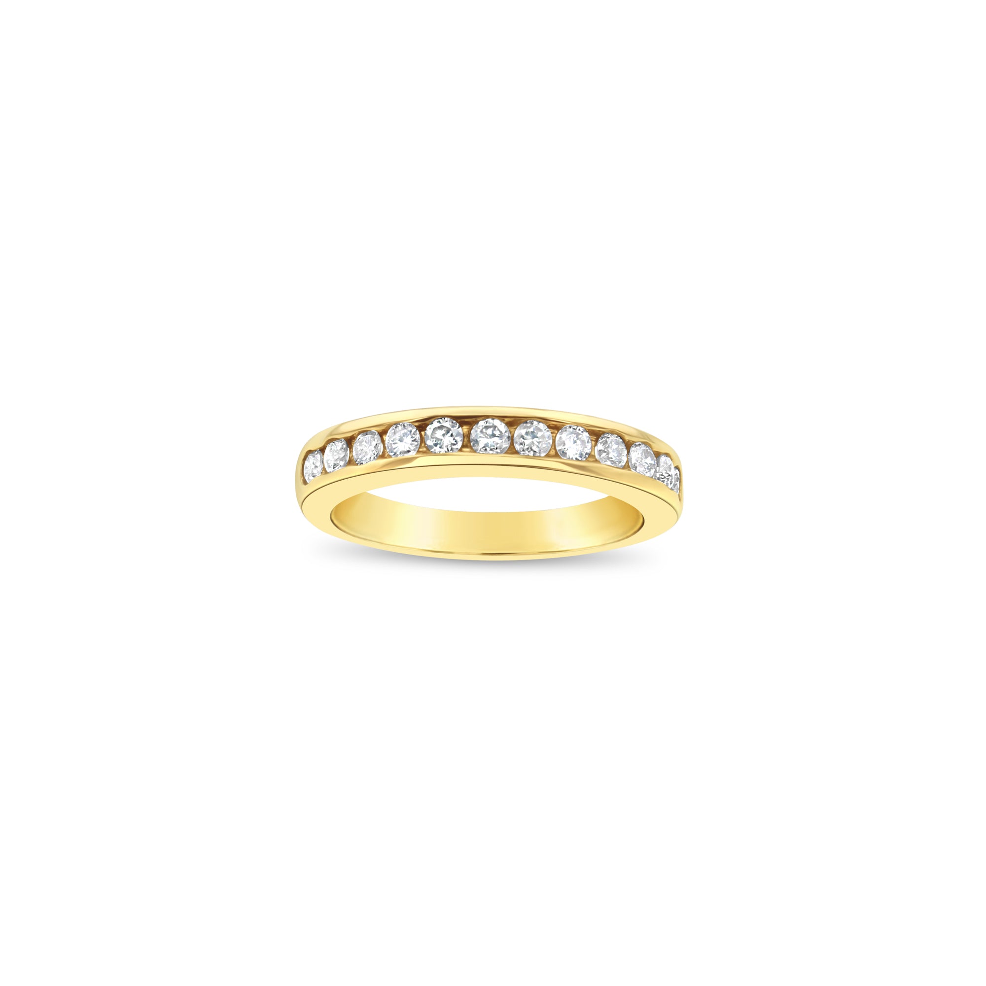 Alliance de mariage avec diamants sertis en canal de 3 mm